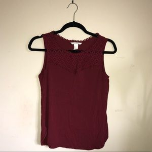 H&M | MAROON TANK TOP